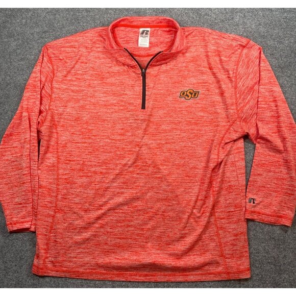Russell Athletic OSU Half-Zip Pullover 2XL Red Heather Football, Basketball Fall - Picture 2 of 6